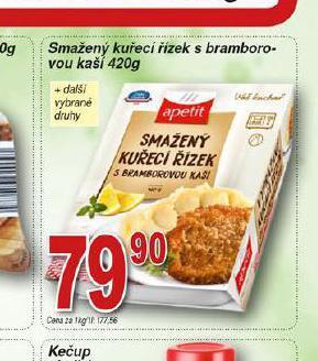 Hruška Smažený kuřecí řízek s bramborovou kaší nabídka