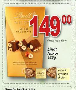 Hruška Lindt nuxor nabídka