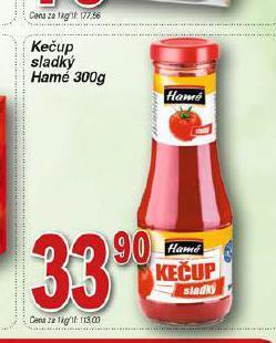 Hruška Hamé kečup nabídka