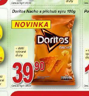 Hruška Doritos nacho s příchutí sýru nabídka