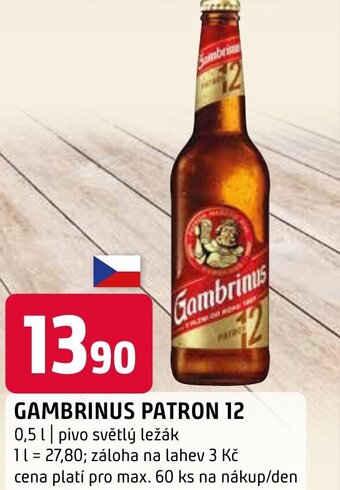 Terno GAMBRINUS PATRON 12 0,5 L nabídka