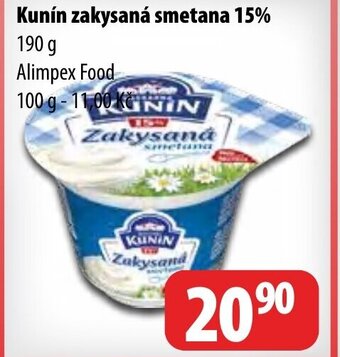 Partner Maloobchodní síť Kunín zakysaná smetana 15% nabídka