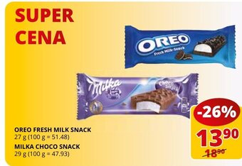 Flop OREO FRESH MILK SNACK nabídka