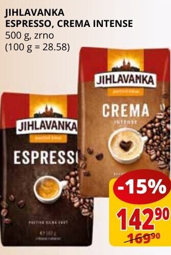 Flop JIHLAVANKA ESPRESSO, CREMA INTENSE nabídka
