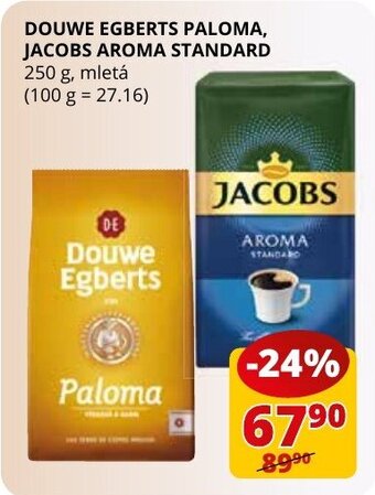 Flop DOUWE EGBERTS PALOMA, JACOBS AROMA STANDARD nabídka