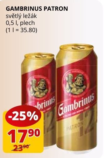 Flop GAMBRINUS PATRON nabídka
