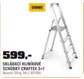 OBI SKLÁDACÍ HLINÍKOVÉ SCHUDKY CRAFTEX 3+1 nabídka