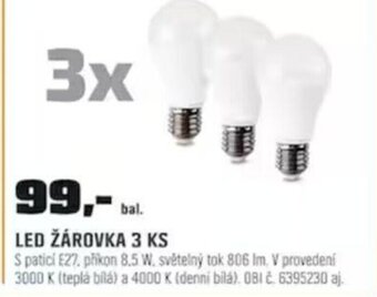 OBI LED ŽÁROVKA 3 KS nabídka