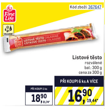 Makro Listové těsto 300g nabídka