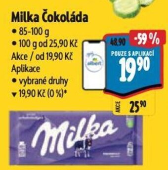 Albert Milka Čokoláda nabídka