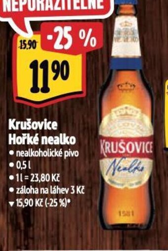 Albert Krušovice Hořké nealko 0.5 l. nabídka
