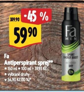 Albert Fa Antiperspirant sprej nabídka
