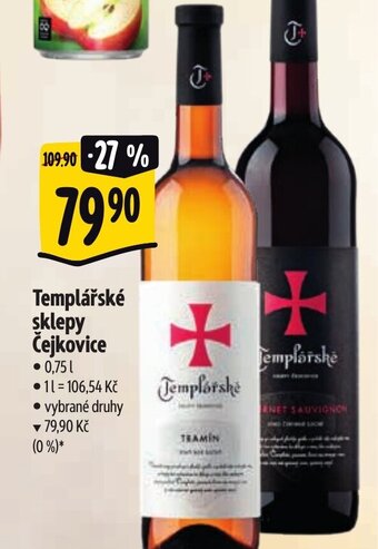 Albert Templářské sklepy Čejkovice nabídka