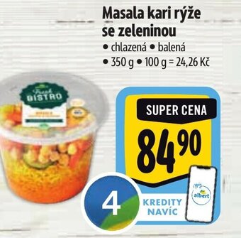 Albert Masala kari rýže se zeleninou nabídka