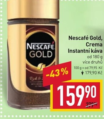 Billa Nescafé Gold, Crema Instantní káva nabídka