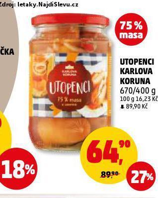 Penny Market Utopenci nabídka