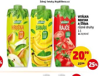 Penny Market Vitálka nektar a šťáva nabídka