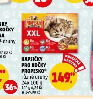 Penny Market Propesko kapsičky pro kočky nabídka