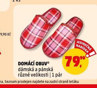 Penny Market Domácí obuv nabídka