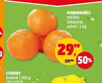 Penny Market Mandarinky nabídka