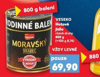 Kaufland Veseko hotové jídlo nabídka