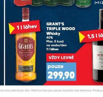 Kaufland Grant´s triple wood whisky nabídka