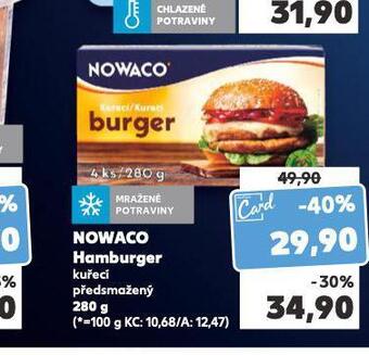 Kaufland Nowaco hamburger nabídka