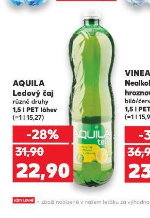 Kaufland Aquila ledový čaj nabídka