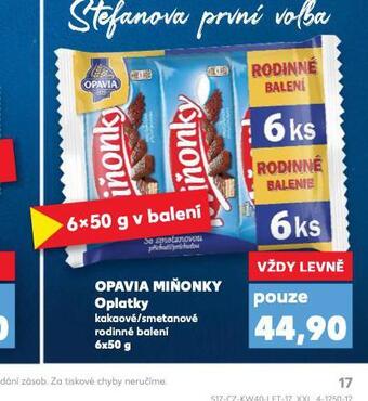 Kaufland Opavia miňonky oplatky nabídka