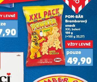 Kaufland Pom bär bramborový snack nabídka