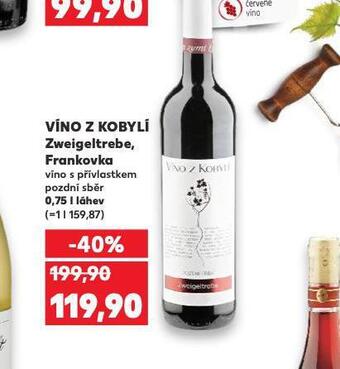 Kaufland Víno z kobylí frankovka nabídka