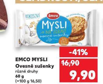 Kaufland Emco mysli ovesné sušenky nabídka