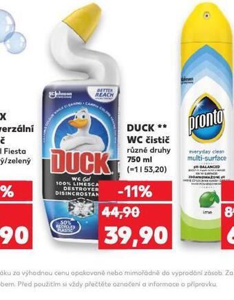 Kaufland Duck wc čistič nabídka