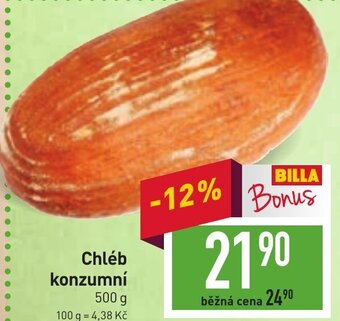 Billa Chléb konzumní nabídka