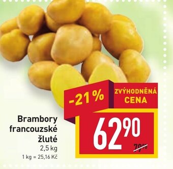 Billa Brambory francouzské žluté 2,5 kg nabídka