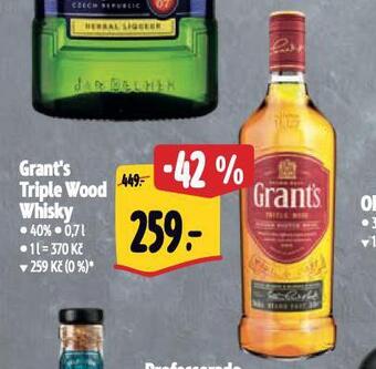 Albert Grant´s triple wood whisky nabídka