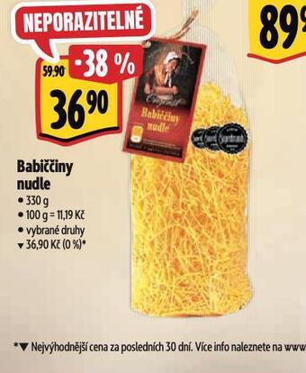 Albert Babiččiny nudle nabídka