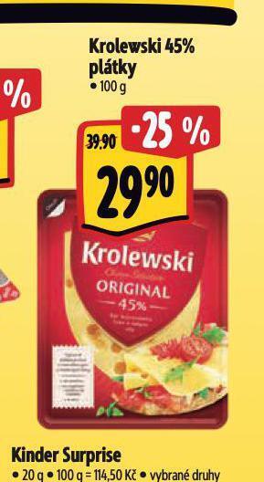 Albert Krolewski 45% plátky nabídka
