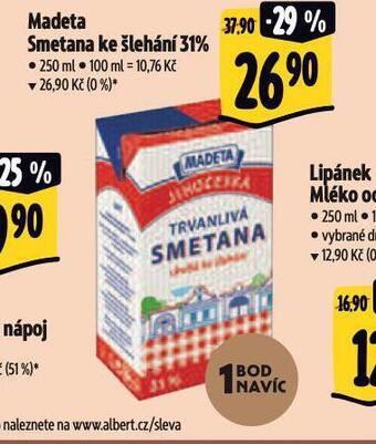 Albert Madeta smetana ke šlehání 31% nabídka