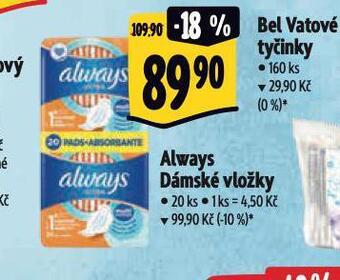 Albert Always dámské vložky nabídka