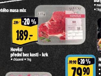 Hovězí přední bez kosti - krk