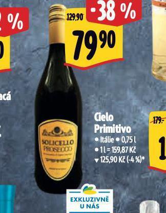 Albert Cielo primitivo nabídka