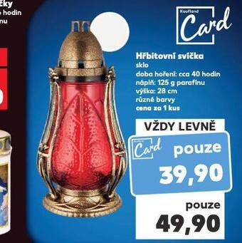 Kaufland Hřbitovní svíčka nabídka