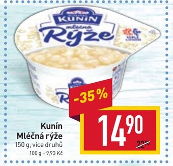 Billa Kunín Mléčná rýže nabídka