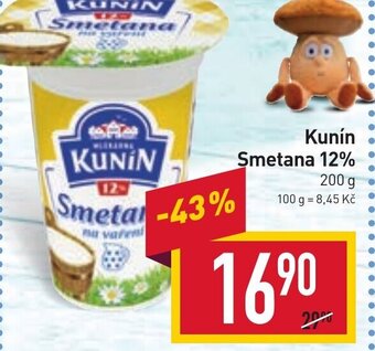 Billa Kunín Smetana 12% nabídka
