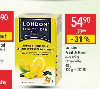 Globus London čaj nabídka