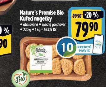 Albert Bio kuřecí nugetky nabídka