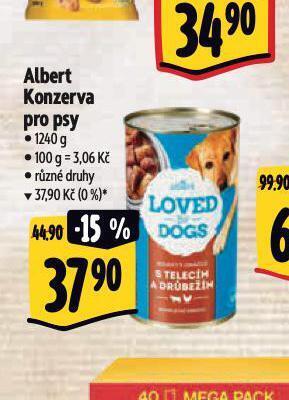 Albert Konzerva pro psy nabídka