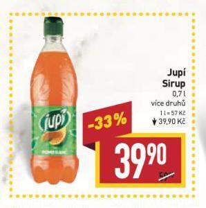 Billa Jupí sirup nabídka