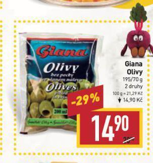 Billa Giana olivy nabídka
